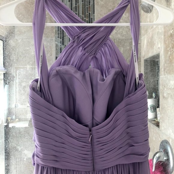 Watters & Watters Lavender/Lilac Long Dress size 2 - Picture 5 of 9